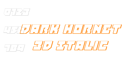 Dark Hornet 3D Italic