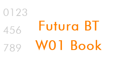 Futura BT W01 Book