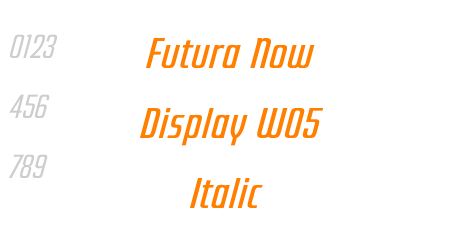 Futura Now Display W05 Italic