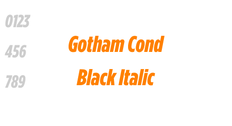 Gotham Cond Black Italic
