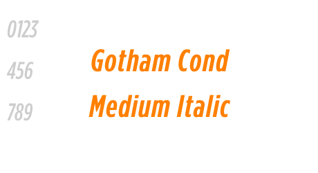 Gotham Cond Medium Italic