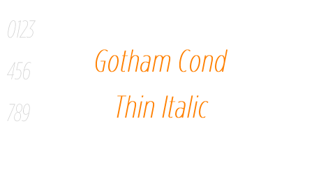 Gotham Cond Thin Italic