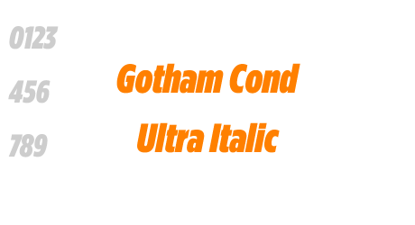 Gotham Cond Ultra Italic