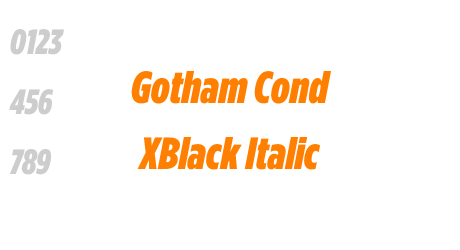 Gotham Cond XBlack Italic