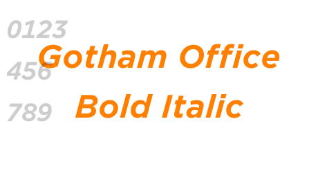 Gotham Office Bold Italic