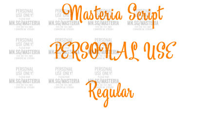 Masteria Script PERSONAL USE Regular