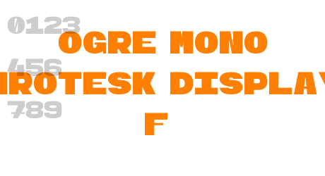 Ogre Mono Grotesk Display F