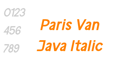 Paris Van Java Italic