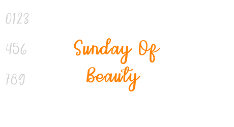 Sunday Of Beauty