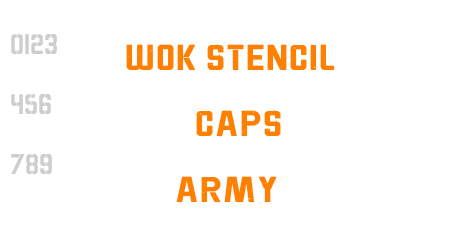 WOK STENCIL – CAPS ARMY
