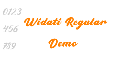 Widati Regular Demo