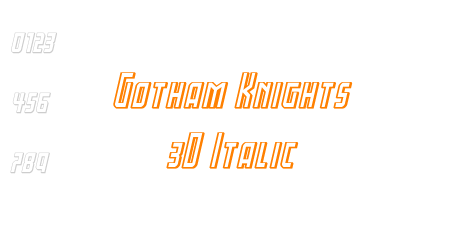 Gotham Knights 3D Italic