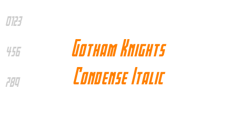 Gotham Knights Condense Italic