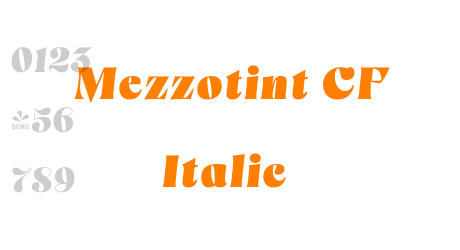 Mezzotint CF Italic