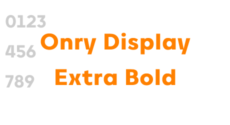 Onry Display Extra Bold