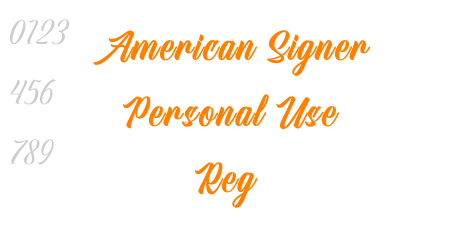 American Signer Personal Use Reg
