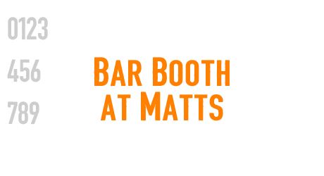 Bar Booth at Matts