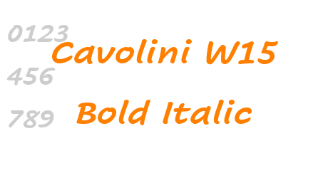 Cavolini W15 Bold Italic