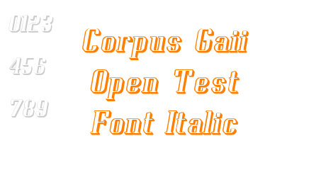 Corpus Gaii Open Test Font Italic