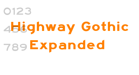 Highway Gothic Expanded
