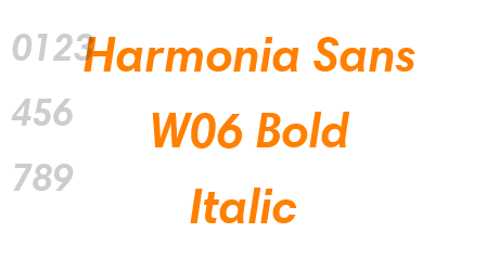 Harmonia Sans W06 Bold Italic