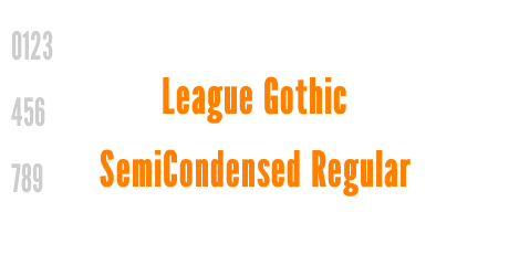 League Gothic SemiCondensed Regular