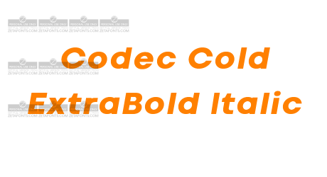 Codec Cold ExtraBold Italic