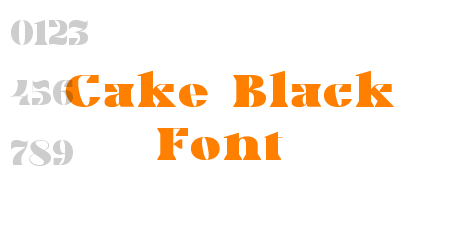 Cake Black Font