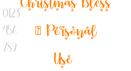 Christmas Bless – Personal Use