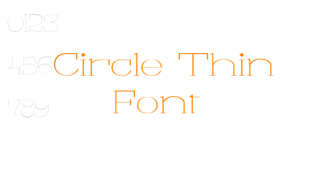 Circle Thin Font