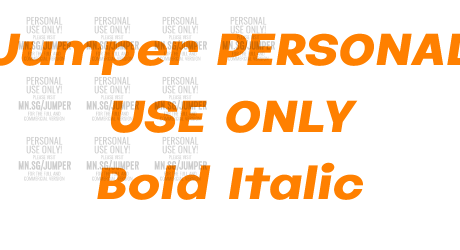 Jumper PERSONAL USE ONLY Bold Italic