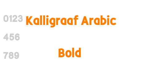 Kalligraaf Arabic Bold