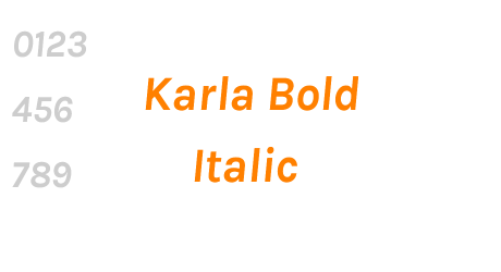 Karla Bold Italic