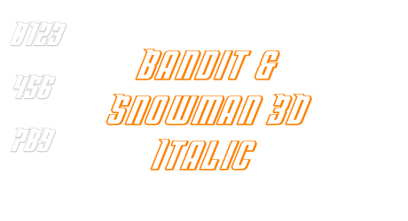Bandit & Snowman 3D Italic