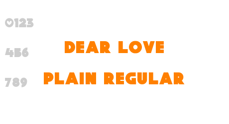 Dear Love Plain Regular