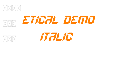 Etical Demo Italic