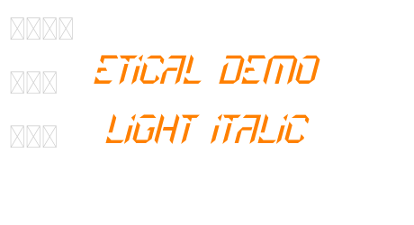 Etical Demo Light Italic