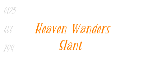 Heaven Wanders Slant
