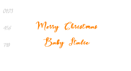 Merry Christmas Baby Italic