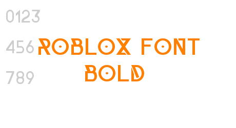 Roblox Font Bold