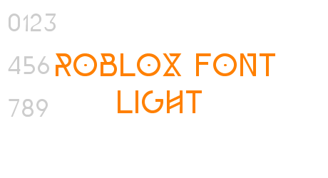 Roblox Font Light