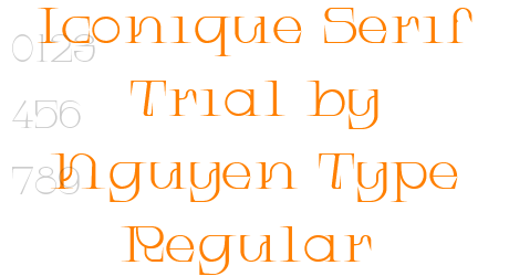 Iconique Serif Trial by Nguyen Type Regular