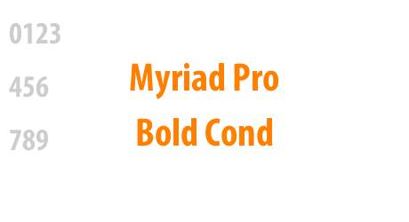 Myriad Pro Bold Cond