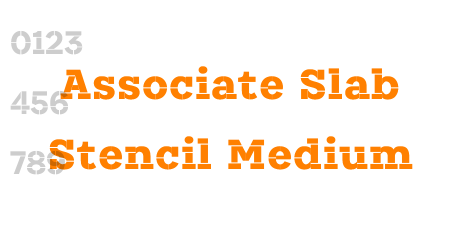Associate Slab Stencil Medium