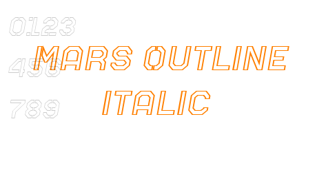 Mars Outline Italic
