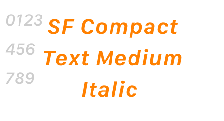SF Compact Text Medium Italic