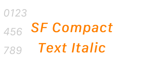 SF Compact Text Italic