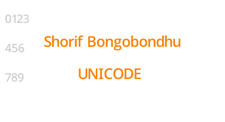 Shorif Bongobondhu UNICODE