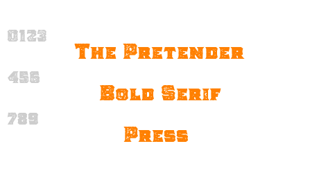 The Pretender Bold Serif Press