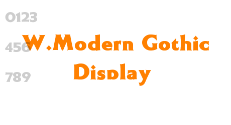 W.Modern Gothic Display